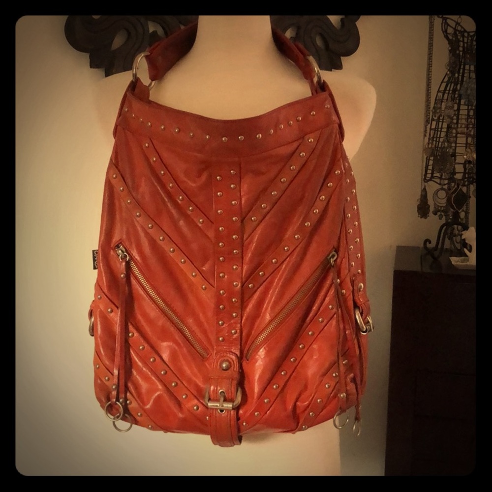 Tano Distressed Leather Purse